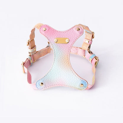 Adjustable Waterproof Leather Pet Harness for Small Dogs