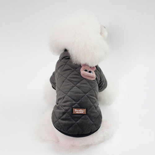 Plaid Jacket for Small Dogs - Autumn and Winter Wear